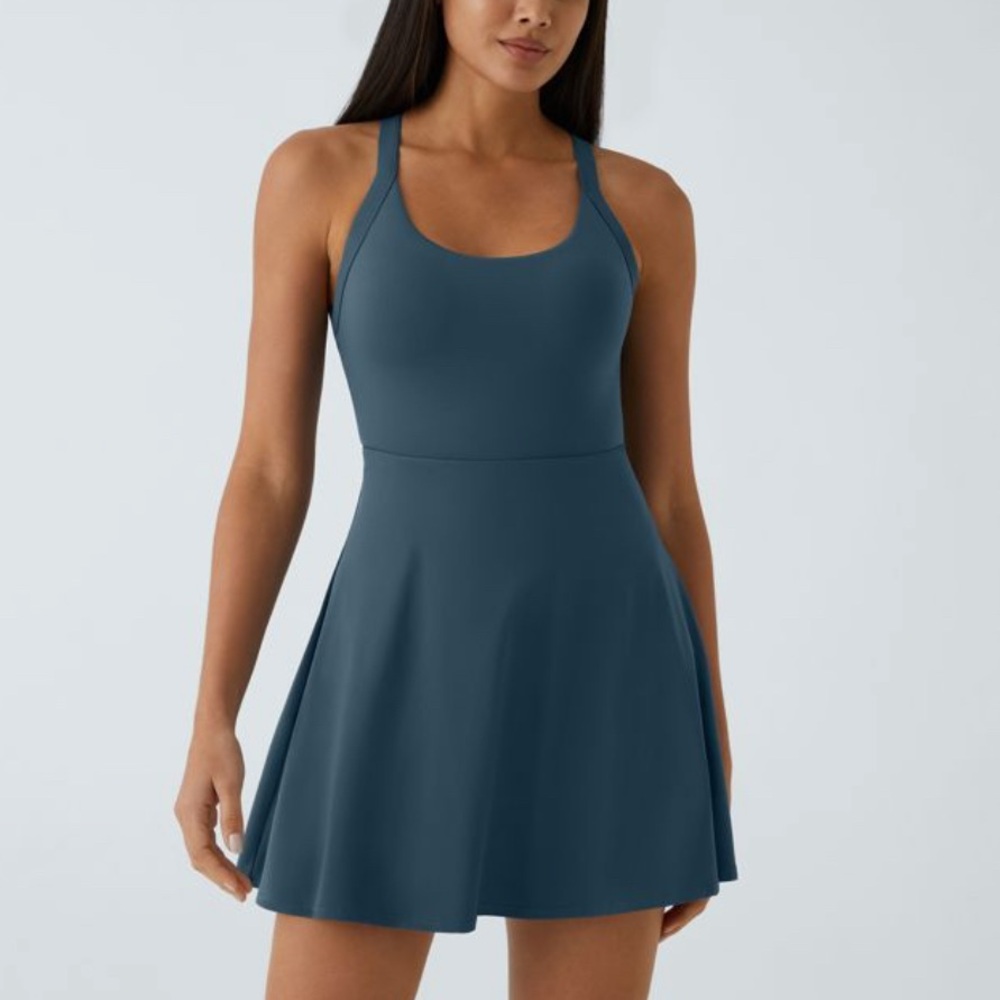 HALARA Teal Sleeveless Romper